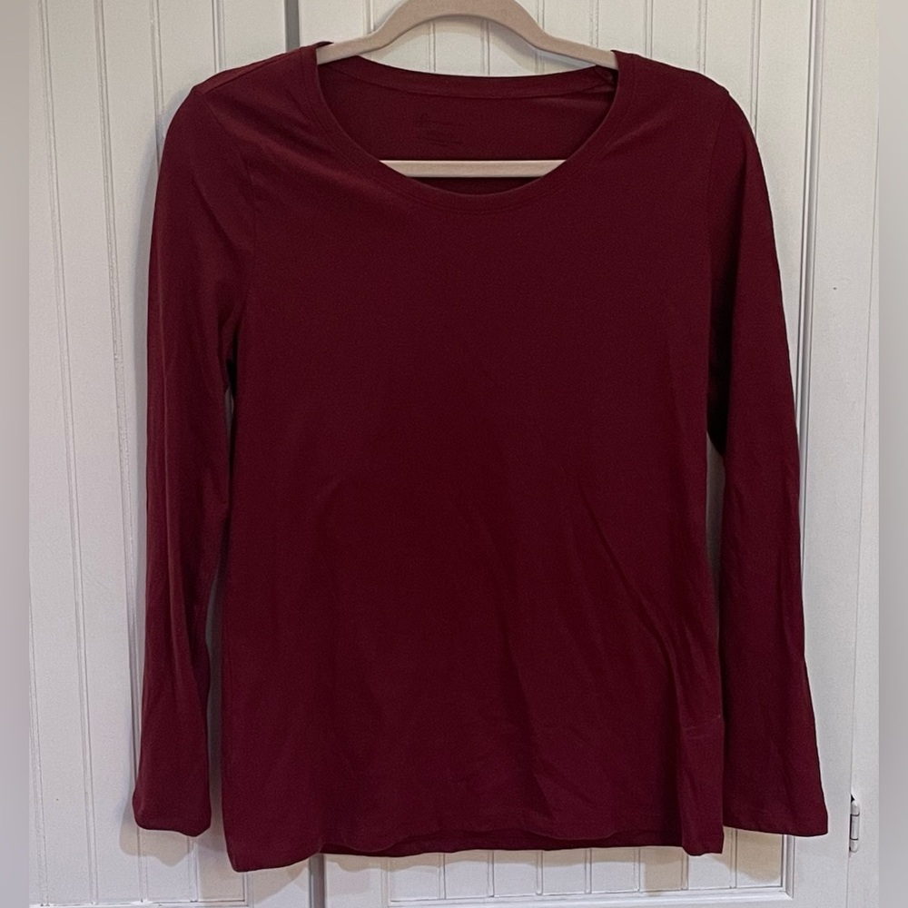 No Boundaries Wine Long Sleeve T-Shirt - Size Large
